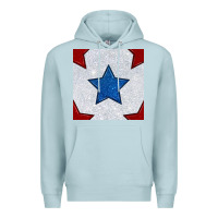 Blue Mist Glitter 4th Of July Seamless Pattern Premium Hoodie - BundleAndBundleShop