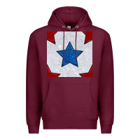 Burgundy Glitter 4th Of July Seamless Pattern Premium Hoodie - BundleAndBundleShop