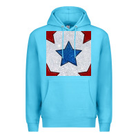 Ocean Blue Glitter 4th Of July Seamless Pattern Premium Hoodie - BundleAndBundleShop
