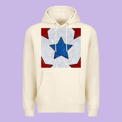 Glitter 4th Of July Seamless Pattern Premium Hoodie Designed By Bundleandbundleshop