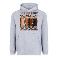 Heather Grey teach love inspire motivation lead encourage Heavyweight Hoodie - Zillion Design Studio