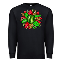 Black watermelon sunflower Premium Sweatshirt - Zillion Design Studio