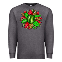 Charcoal Heather watermelon sunflower Premium Sweatshirt - Zillion Design Studio