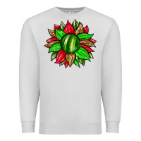 Dove Grey watermelon sunflower Premium Sweatshirt - Zillion Design Studio
