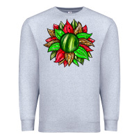 Heather Grey watermelon sunflower Premium Sweatshirt - Zillion Design Studio