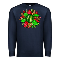 Navy watermelon sunflower Premium Sweatshirt - Zillion Design Studio