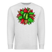 Oatmeal Heather watermelon sunflower Premium Sweatshirt - Zillion Design Studio