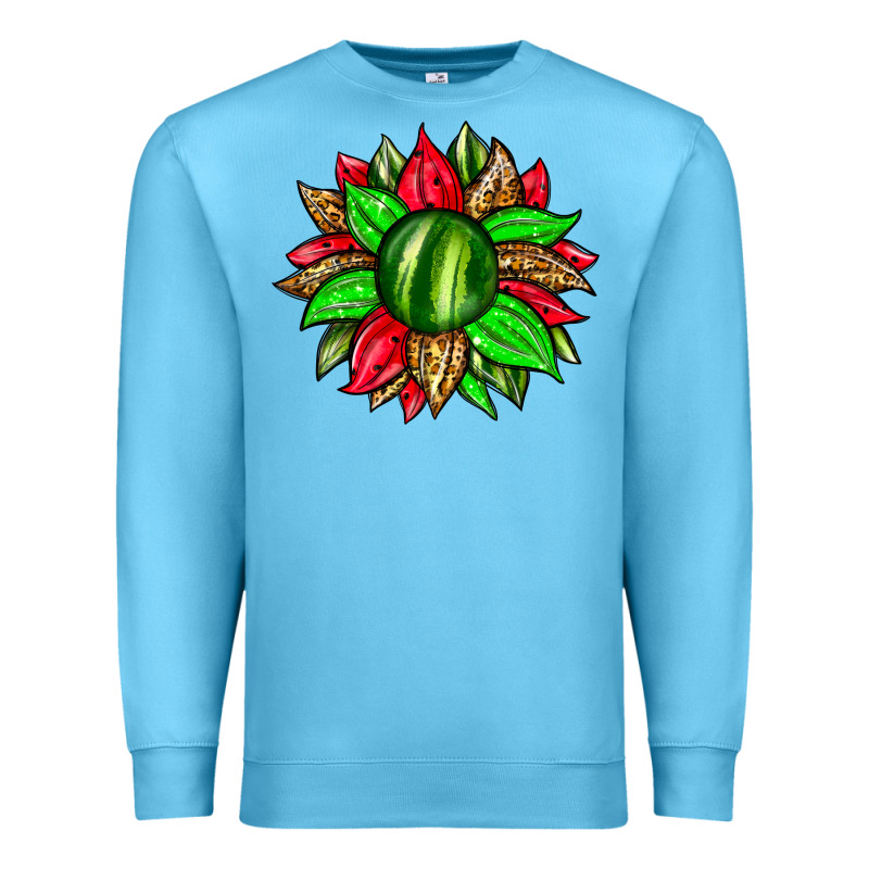 Watermelon Sunflower Premium Sweatshirt by Zillion Design Studio | Teevron