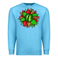 Ocean Blue watermelon sunflower Premium Sweatshirt - Zillion Design Studio