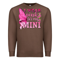 Chestnut I Wear Pink For My Mini with Butterfly Premium Sweatshirt - texasbilliewilder