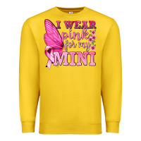 Lemon I Wear Pink For My Mini with Butterfly Premium Sweatshirt - texasbilliewilder