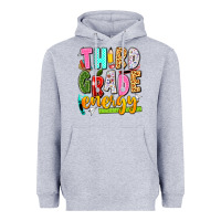 Heather Grey third grade energy Heavyweight Hoodie - texasbilliewilder