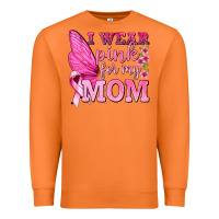 Carrot I Wear Pink For My Mom with Butterfly Premium Sweatshirt - texasbilliewilder
