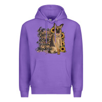 Purple Life is better with a German Shepherd Premium Hoodie - JahusDesignShop