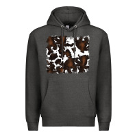 Charcoal Heather cowhide Premium Hoodie - RanaPortraitStore