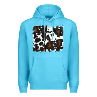 Ocean Blue cowhide Premium Hoodie - RanaPortraitStore