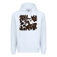 White cowhide Premium Hoodie - RanaPortraitStore