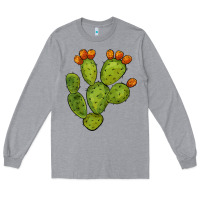 Heather Grey cactus Long Sleeve Tee - BarkalooDesign