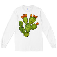 White cactus Long Sleeve Tee - BarkalooDesign