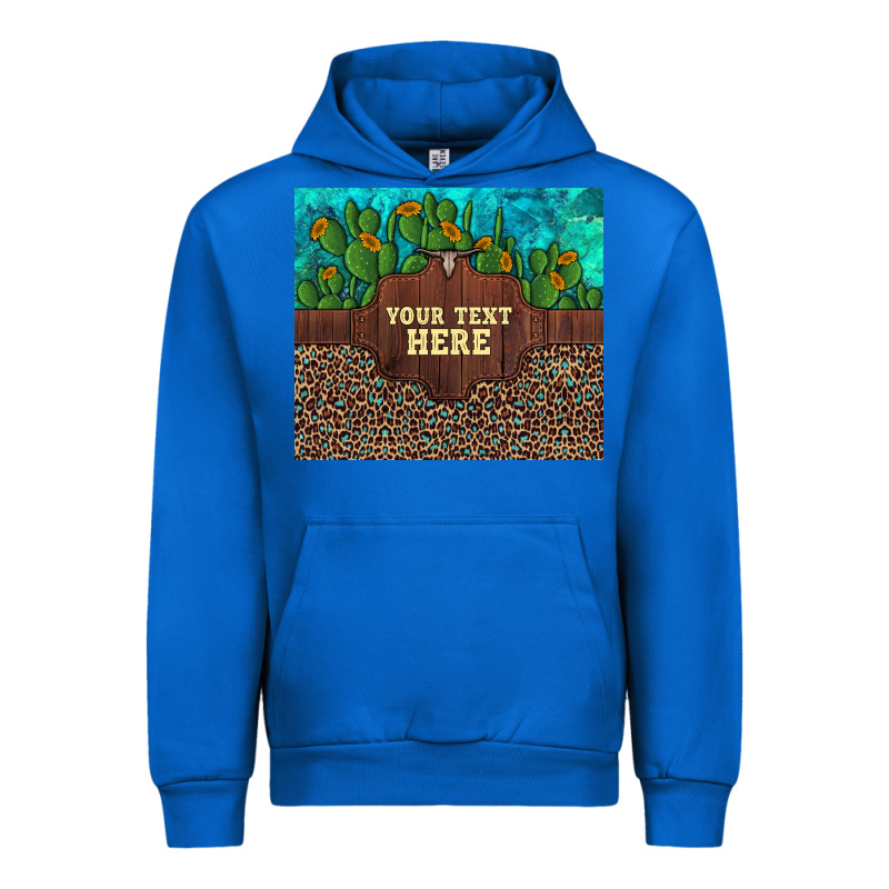 Preview Custom Cactus And Sunflowers Leopard Turquoise Urban Hoodie by Artiststas | Teevron