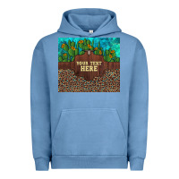 Pigment Pebble Blue preview custom cactus and sunflowers leopard turquoise Urban Hoodie - Artiststas
