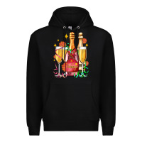 Black new year party champagne Premium Hoodie - AdoDesignShop