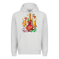 Dove Grey new year party champagne Premium Hoodie - AdoDesignShop