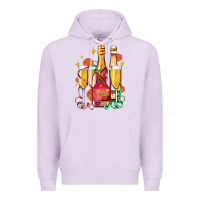 Lilac new year party champagne Premium Hoodie - AdoDesignShop