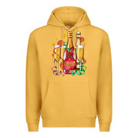 Mustard new year party champagne Premium Hoodie - AdoDesignShop