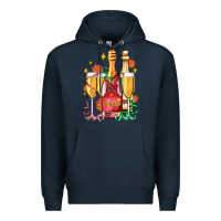 Navy new year party champagne Premium Hoodie - AdoDesignShop