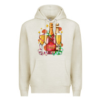 Oatmeal Heather new year party champagne Premium Hoodie - AdoDesignShop