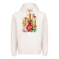 Pale Pink new year party champagne Premium Hoodie - AdoDesignShop