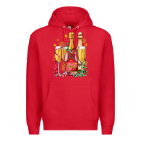 Red new year party champagne Premium Hoodie - AdoDesignShop