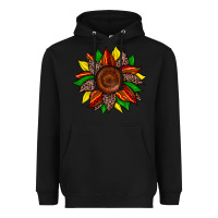 Black juneteenth leopard sunflower Heavyweight Hoodie - Zillion Design Studio