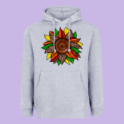 Heavyweight Hoodie juneteenth leopard sunflower