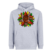 Heather Grey juneteenth leopard sunflower Heavyweight Hoodie - Zillion Design Studio