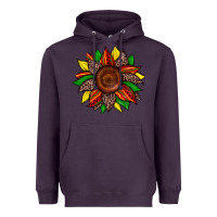 Plum juneteenth leopard sunflower Heavyweight Hoodie - Zillion Design Studio
