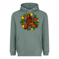 Sage juneteenth leopard sunflower Heavyweight Hoodie - Zillion Design Studio
