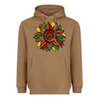 Toasted Coconut juneteenth leopard sunflower Heavyweight Hoodie - Zillion Design Studio