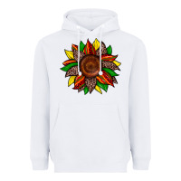 White juneteenth leopard sunflower Heavyweight Hoodie - Zillion Design Studio