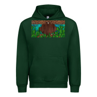 Forest Green western cactus leopard and turquoise custom nametext license plate Urban Hoodie - Artiststas