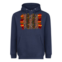 Navy juneteenth brushstroke Heavyweight Hoodie - Zillion Design Studio