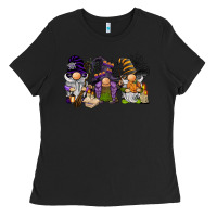 Black halloween gnomies Ladies Tee - BarkalooDesign