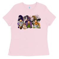 Bubblegum Pink halloween gnomies Ladies Tee - BarkalooDesign