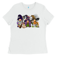 White halloween gnomies Ladies Tee - BarkalooDesign