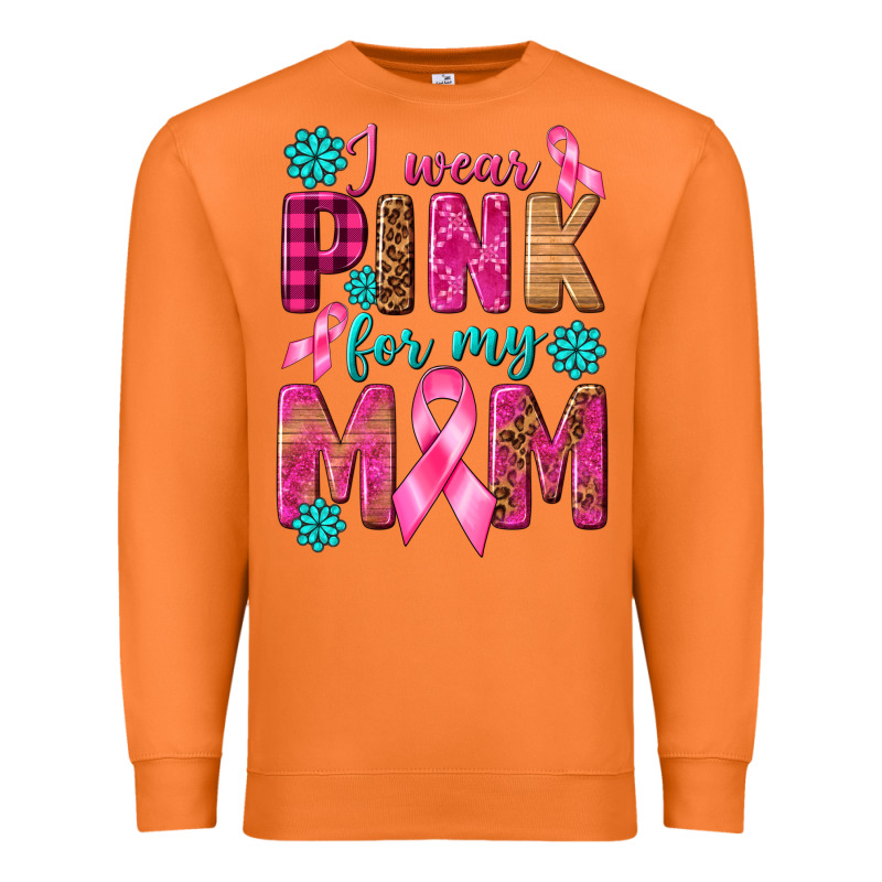 I Wear Pink For My Mom With Butterfly Premium Sweatshirt by texasbilliewilder | Teevron