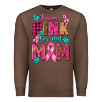 Chestnut I Wear Pink For My Mom with Butterfly Premium Sweatshirt - texasbilliewilder