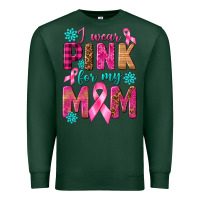 Sports Green I Wear Pink For My Mom with Butterfly Premium Sweatshirt - texasbilliewilder