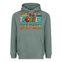 Sage this teacher wears her heart on her sleeve Heavyweight Hoodie - texasbilliewilder