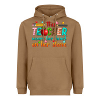 Toasted Coconut this teacher wears her heart on her sleeve Heavyweight Hoodie - texasbilliewilder